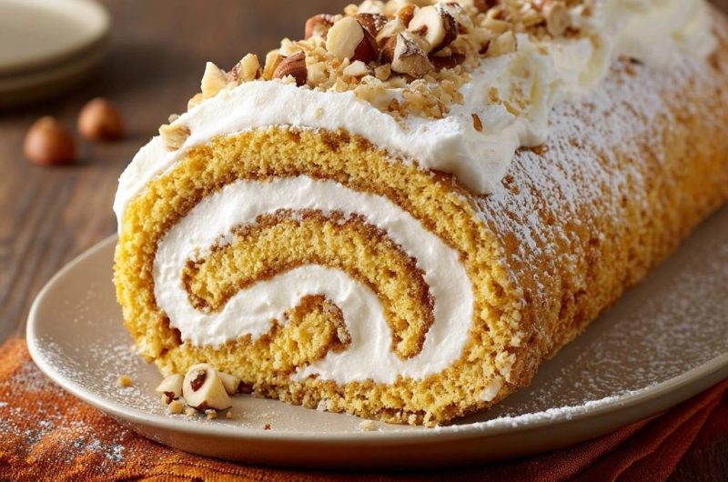 Kürbis-Haselnuss-Rolle (Nie wieder Risse beim Rollen!)