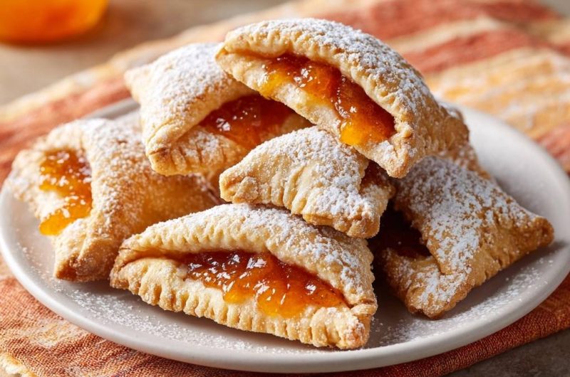 Knusprige Aprikosen-Blätterteig-Taschen (Nie wieder auslaufende Füllung!)