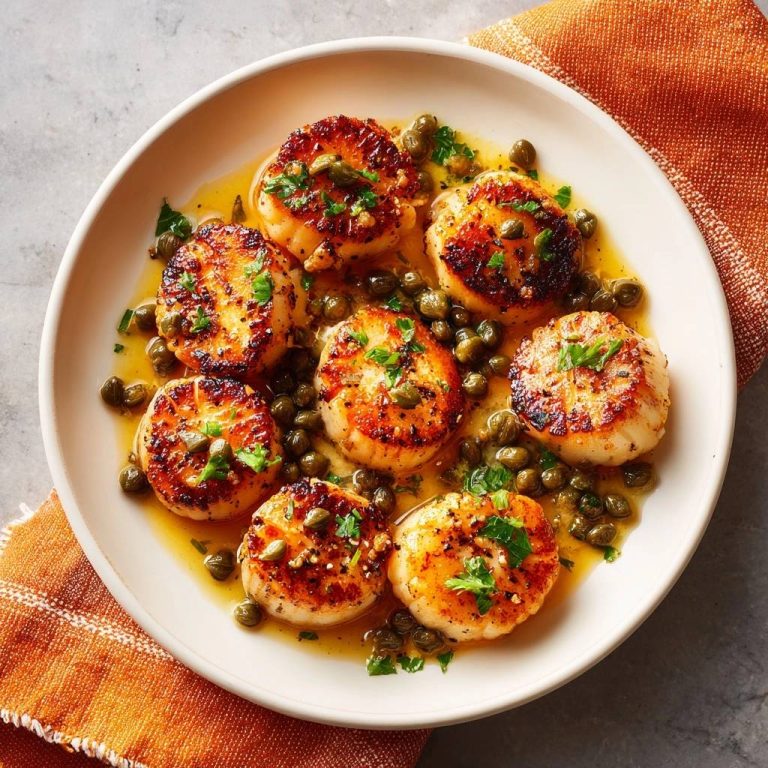 Knusprige Jakobsmuscheln mit Kapern – Nie wieder gummiartig!