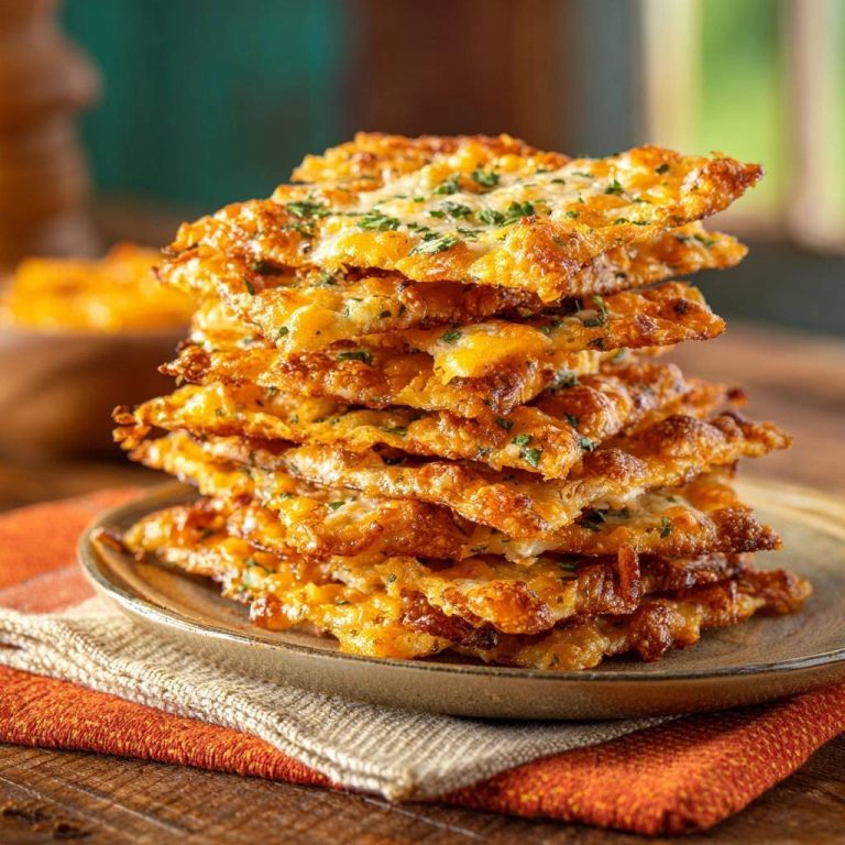 Knusprige Käsechips mit Petersilie – Nie wieder matschig!