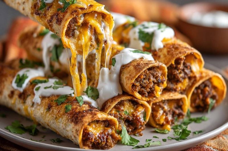 Knusprige Rindfleisch-Taquitos (Nie wieder matschige Tortillas!)