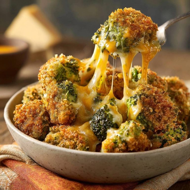 Knuspriger Brokkoli mit Käseüberzug – Rezept