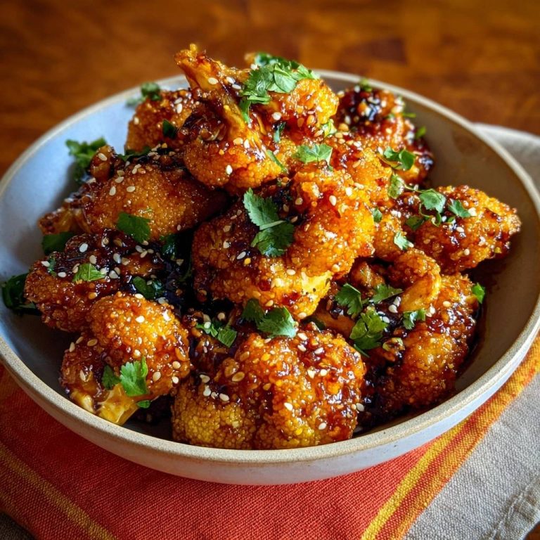 Knuspriger Sesam-Blütenkohl mit süß-würziger Glasur