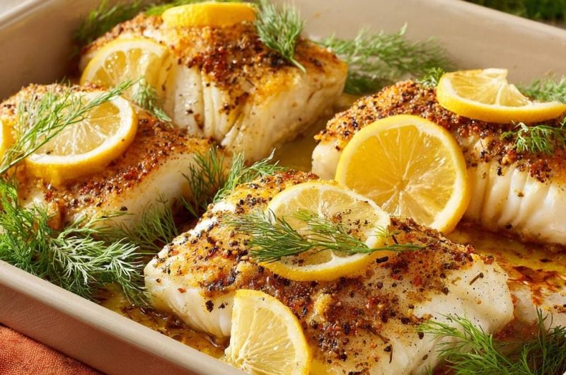 Knuspriger Zitronen-Dill-Kabeljau