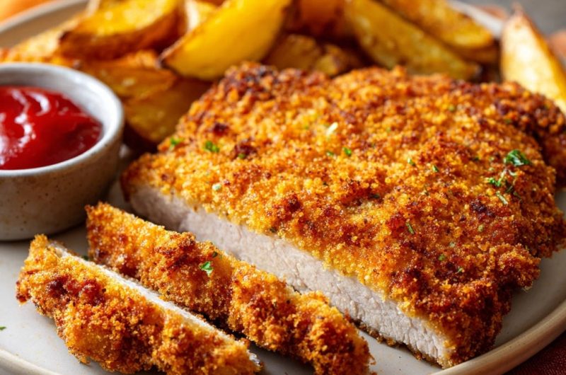 Kross Gebratenes Hähnchen-Schnitzel