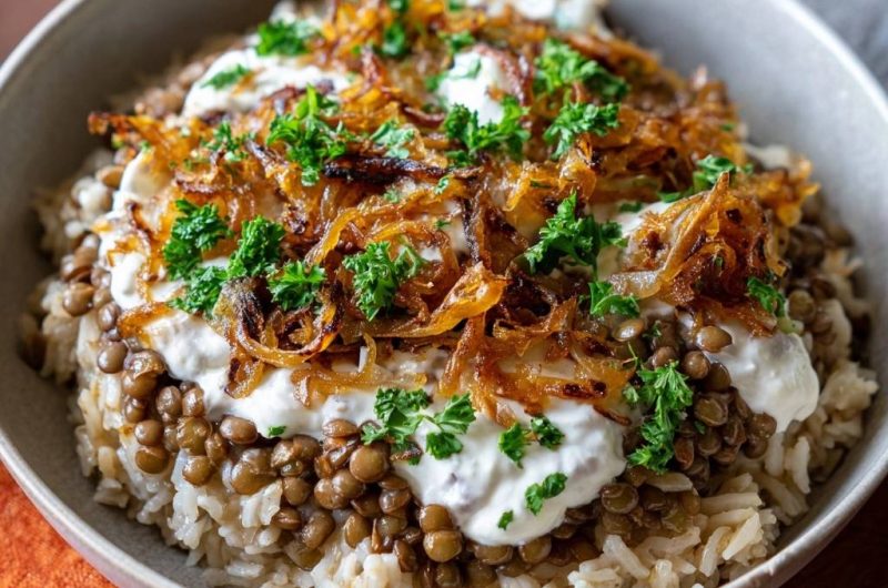 Mujaddara – Linsenreis mit Joghurt