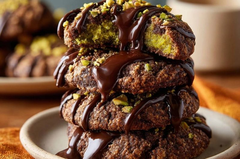 Pistazien-Schokoladenkekse (Nie wieder flache Kekse!)