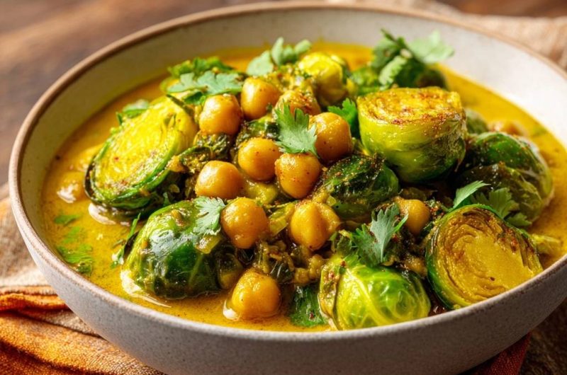 Rosenkohl-Kichererbsen-Curry