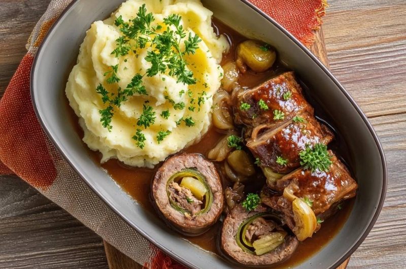 Saftige Rinderrouladen mit Gurkenfüllung