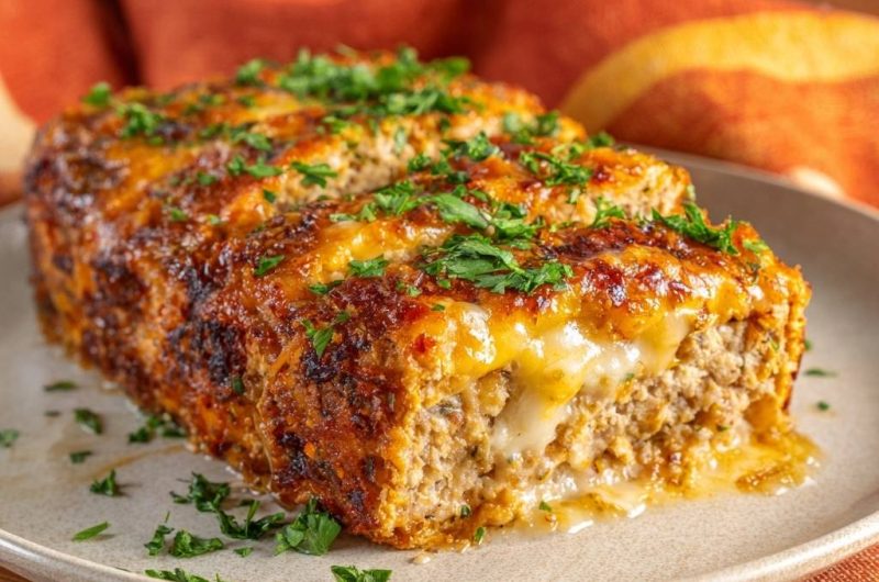 Saftiger Käse-Hackbraten