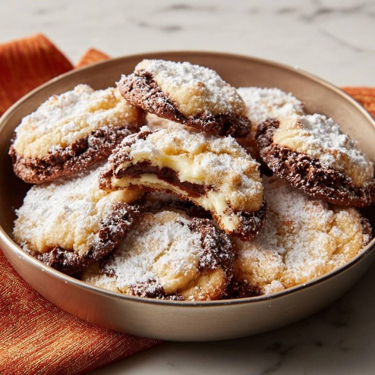 Schoko-Creme-Gefüllte Puderzucker-Kekse (Nie wieder auslaufende Füllung!)