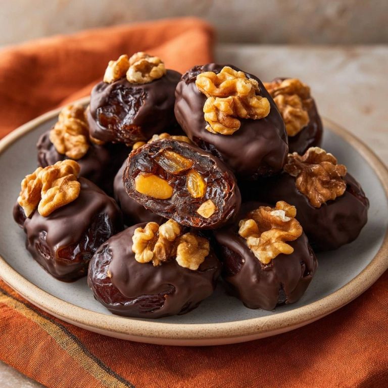 Walnuss-Datteln in Schokolade (Nie wieder streifige Schokolade!)