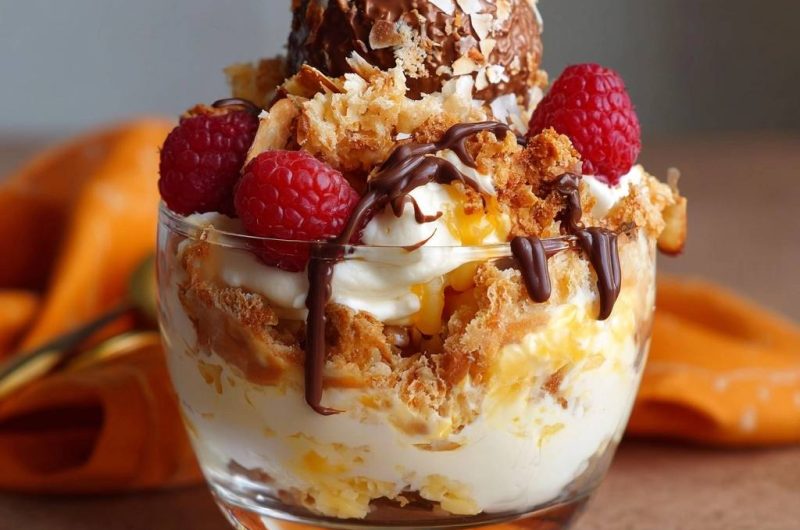 Himbeer-Kokos-Schoko-Parfait