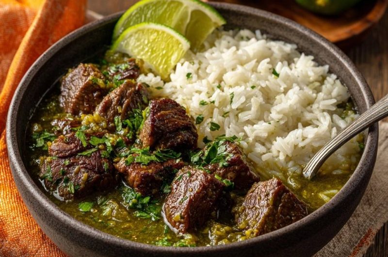 Rindfleisch in Grüner Chili-Soße