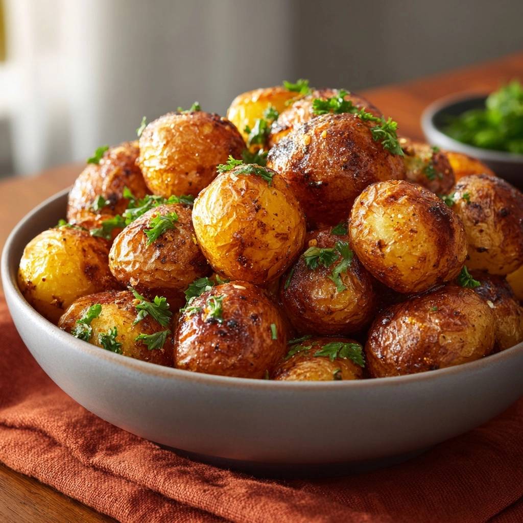 Knusprige Babykartoffeln mit Petersilie