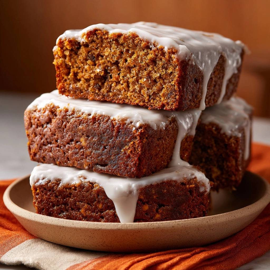 Saftiger Kürbiskuchen mit Zuckerguss