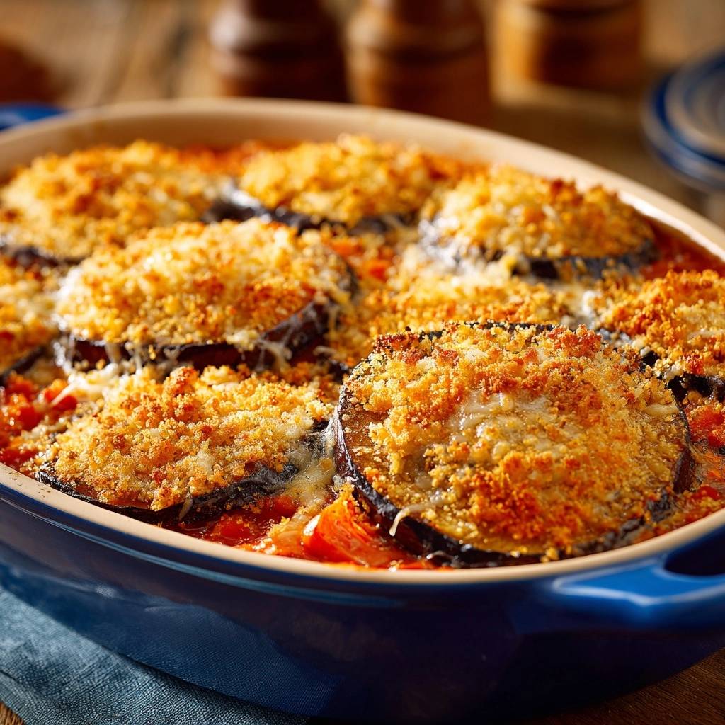 Knuspriger Auberginenauflauf (Nie wieder matschige Auberginen!)