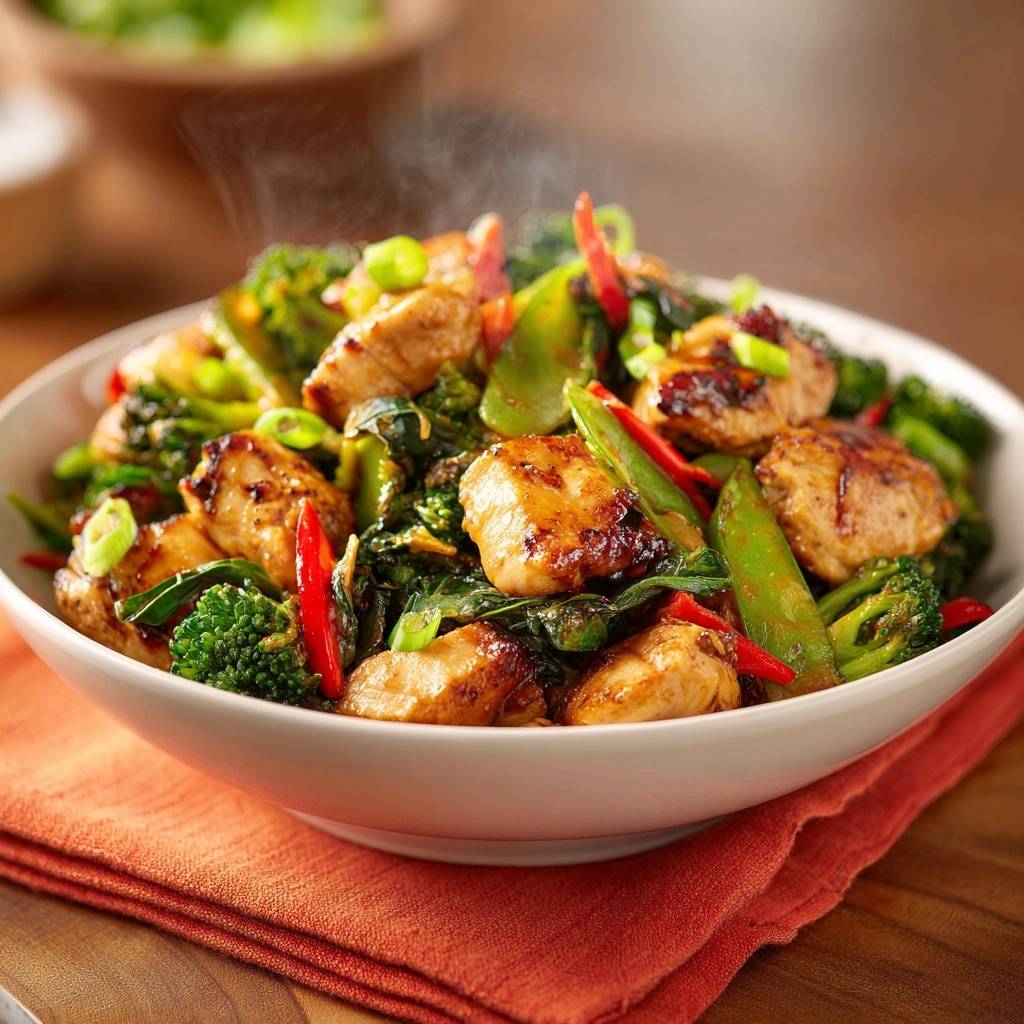 Knuspriges Wok-Hähnchen mit Brokkoli
