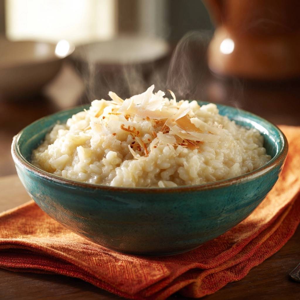 Cremiger Milchreis mit Mandeln