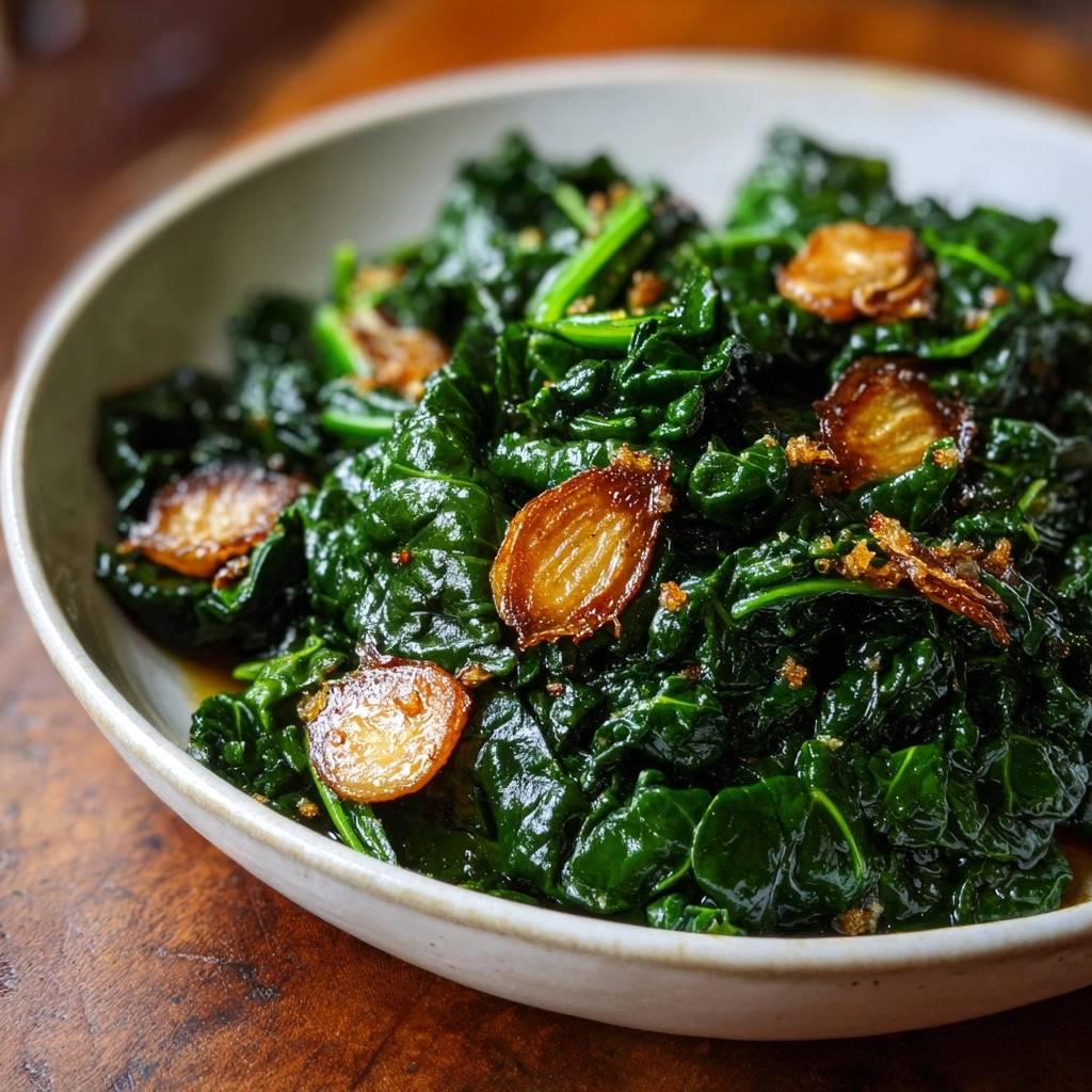 Gebratener Grünkohl mit Knoblauch