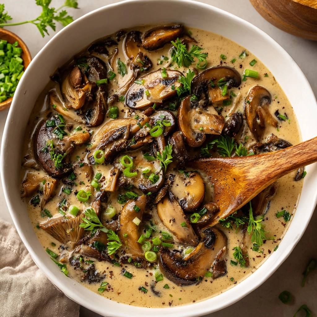 Cremige Pilzrahmsoße (Keine wässrige Soße mehr)
