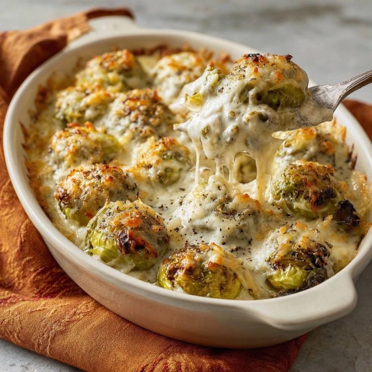 Cremiger Käse-Rosenkohl-Auflauf – Nie wieder matschig!