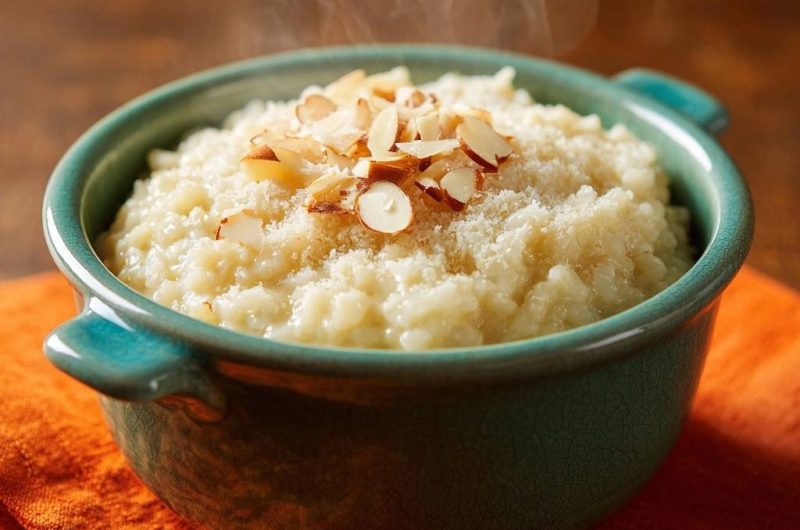 Cremiger Milchreis mit Mandeln