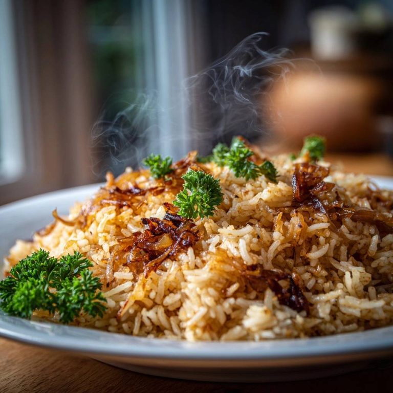 Fluffiger Zwiebelreis: Knusprig & super einfach