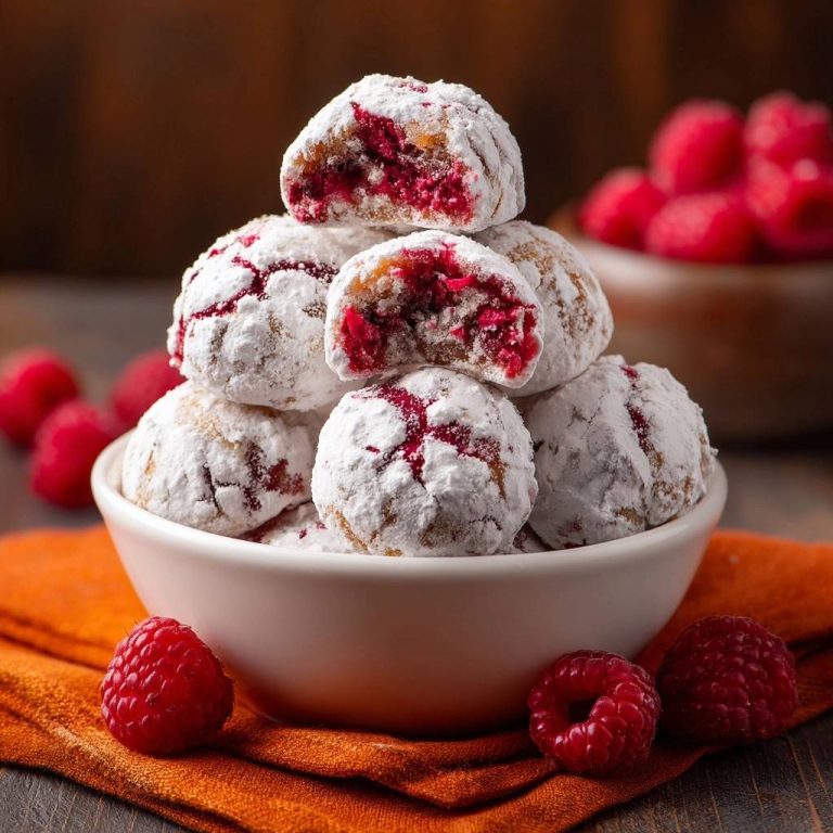 Himbeergefüllte Puderzucker-Kekse (Nie wieder auslaufende Füllung!)