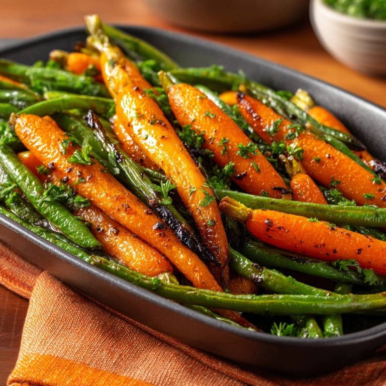 Karamellisierte Karotten & knackige grüne Bohnen – Rezept
