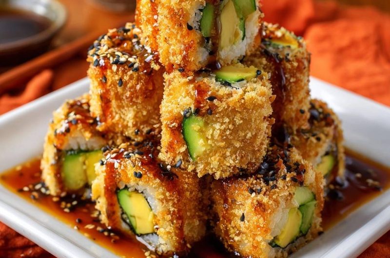 Knusprige Avocado Tempura Rolls