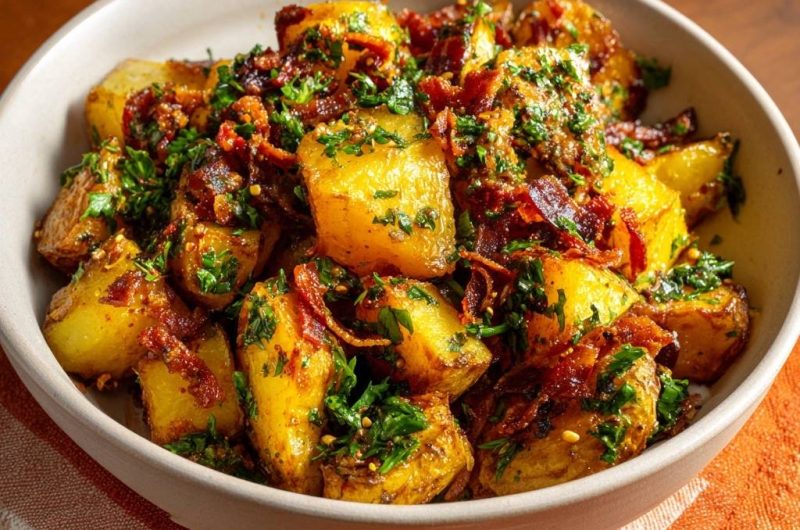 Knusprige Bratkartoffeln mit Speck