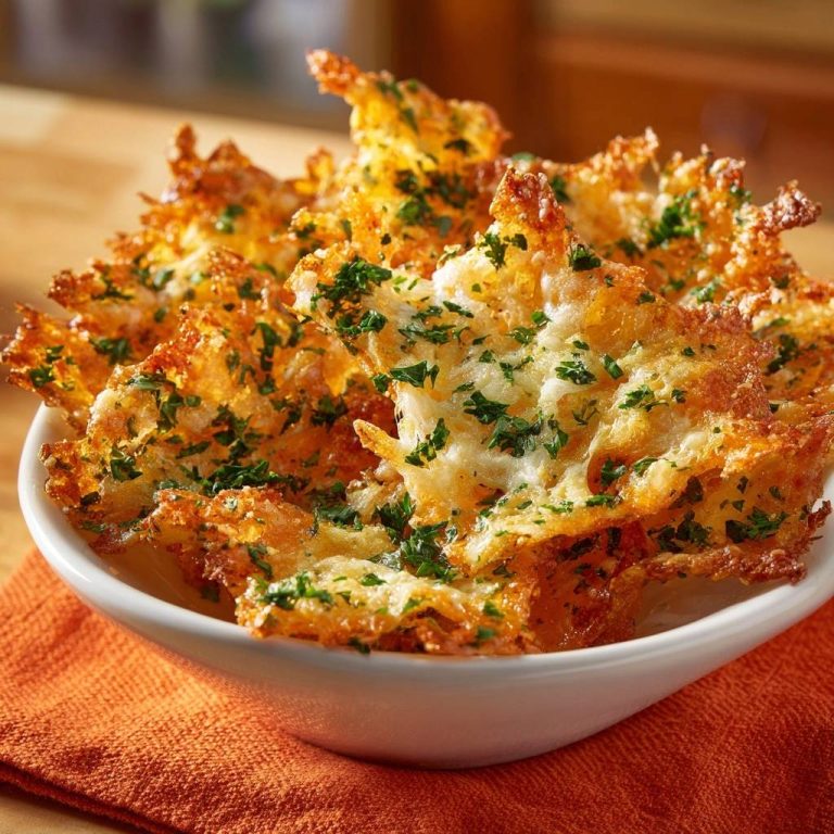 Knusprige Käse-Petersilie-Chips: Nie wieder matschig!