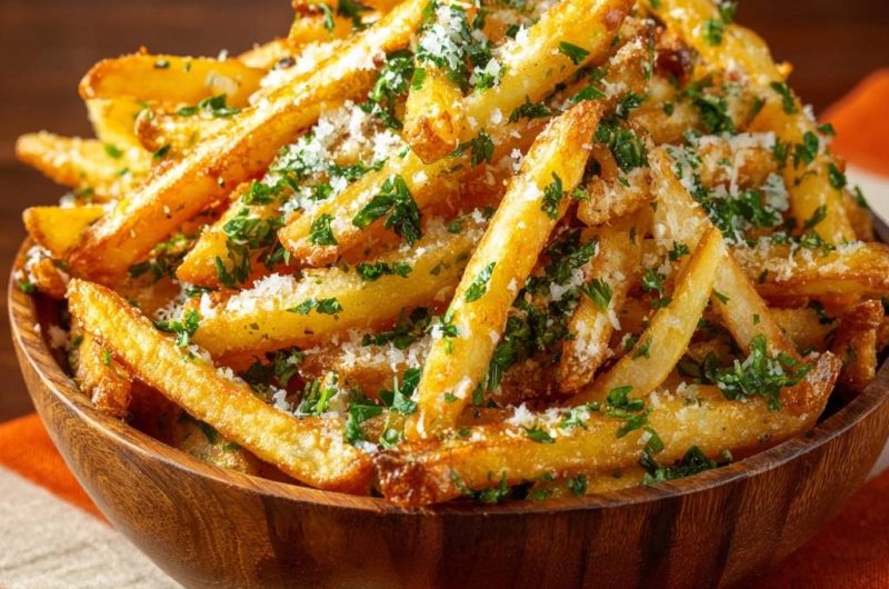 Knusprige Parmesan-Petersilie-Pommes