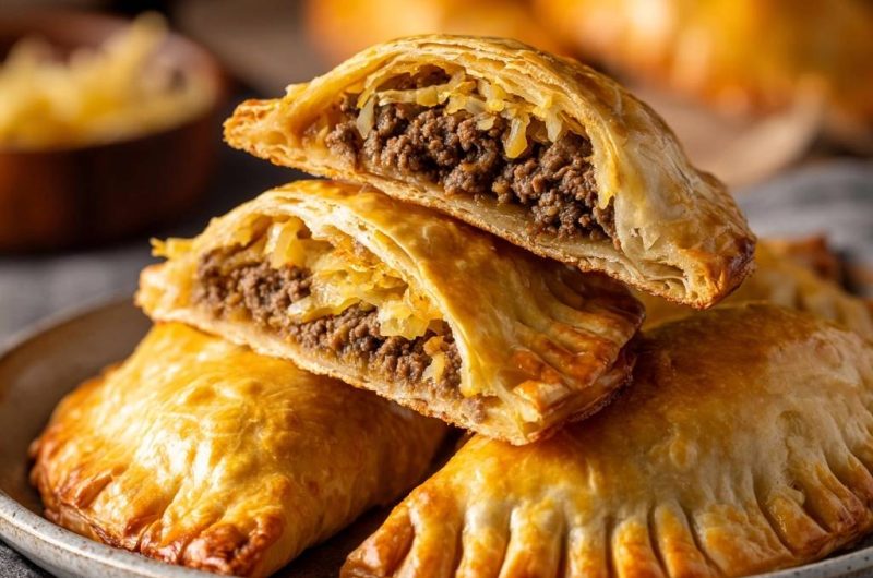 Knusprige Rindfleisch-Empanadas mit Sauerkraut