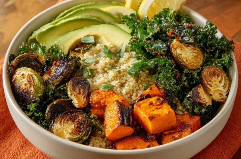 Knusprige Rosenkohl-Power-Bowl