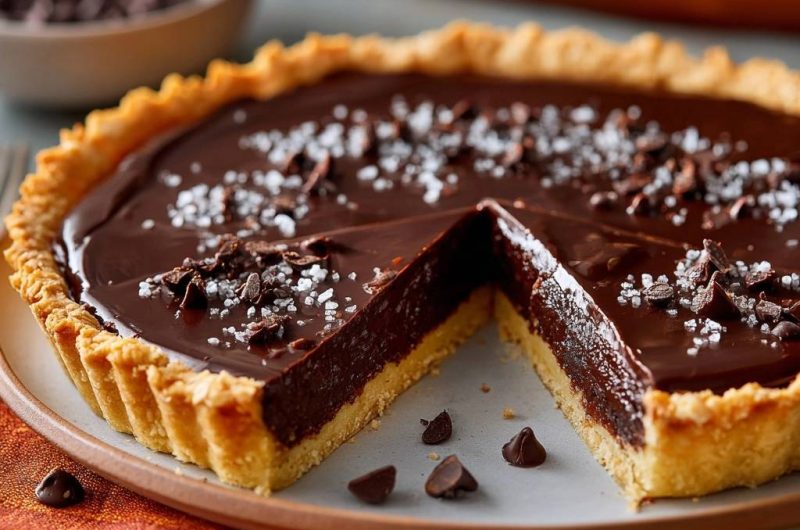 Knusprige Schoko-Salz-Tarte (Nie wieder matschiger Boden!)