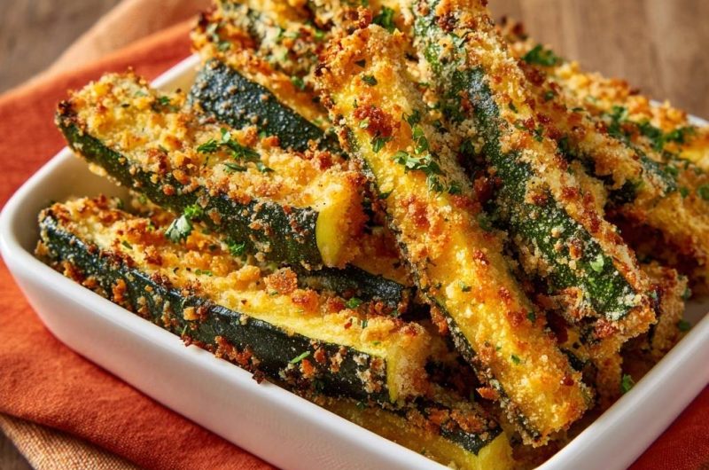Knusprige Zucchini-Sticks (Nie wieder matschige Panade!)
