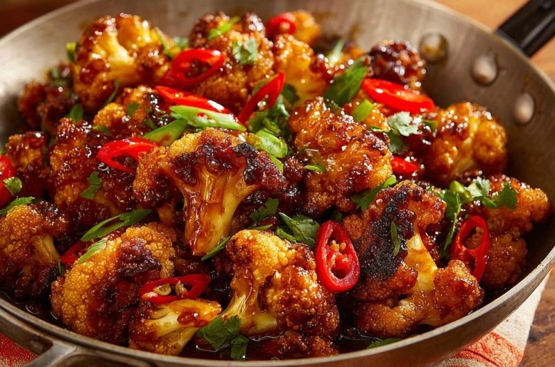 Knuspriger Wok-Blumenkohl mit Chili