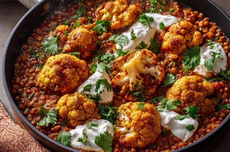 Knuspriges Blumenkohl-Linsen-Curry
