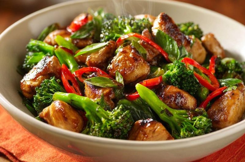 Knuspriges Wok-Hähnchen mit Brokkoli