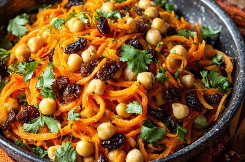 Marokkanischer Karottensalat mit Kichererbsen