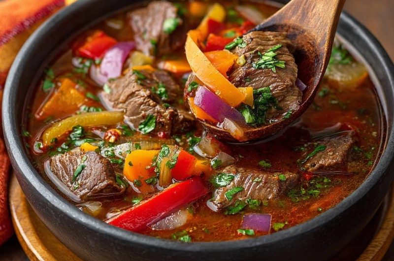 Paprika-Rindfleisch-Gulasch (Nie wieder zähes Rind!)