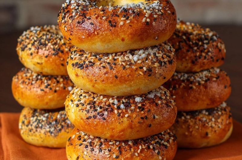 Perfekte Sesam-Salz-Bagels