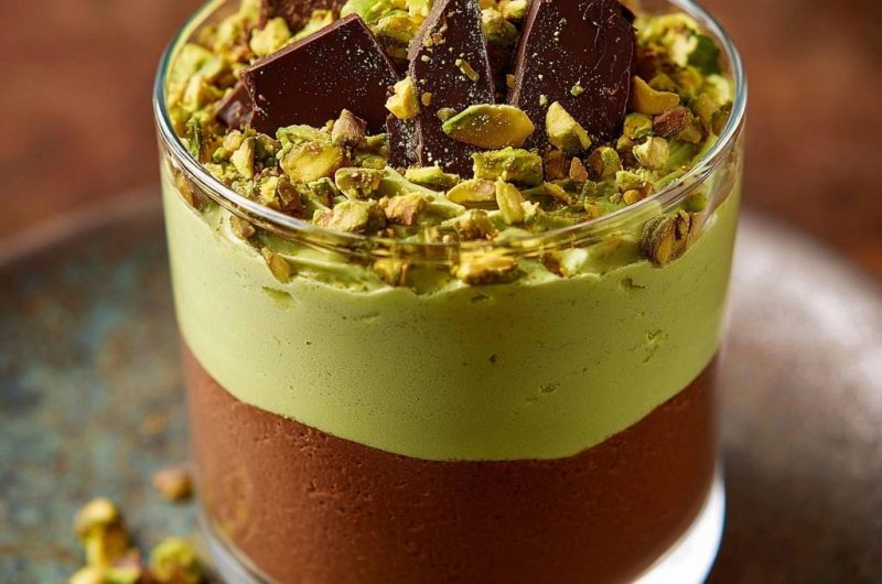 Pistazien-Schoko-Mousse im Glas (Nie wieder geronnene Mousse!)