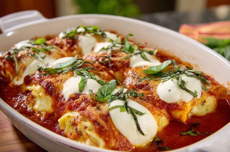 Ricotta-Cannelloni mit Tomatensoße