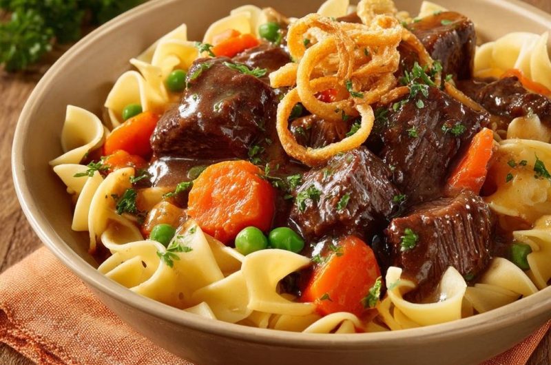 Rindergulasch mit Nudeln (Nie wieder zähes Fleisch!)