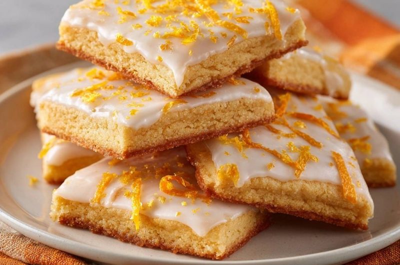 Saftige Orangenblondies