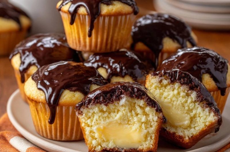 Sahnegefüllte Schoko-Muffins (Nie wieder auslaufende Creme!)
