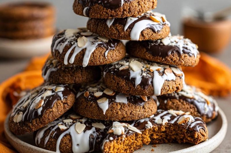 Schoko-Mandel-Kürbiskekse (Nie wieder matschige Kürbiskekse!)